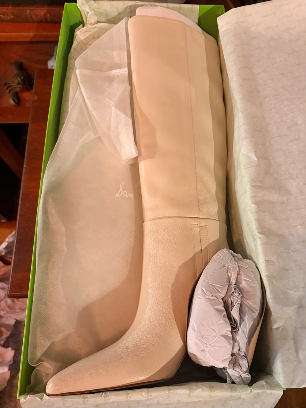 Sam Edelman Vance Ivory Knee Pointed-Toe Boots - Picture 13 of 13